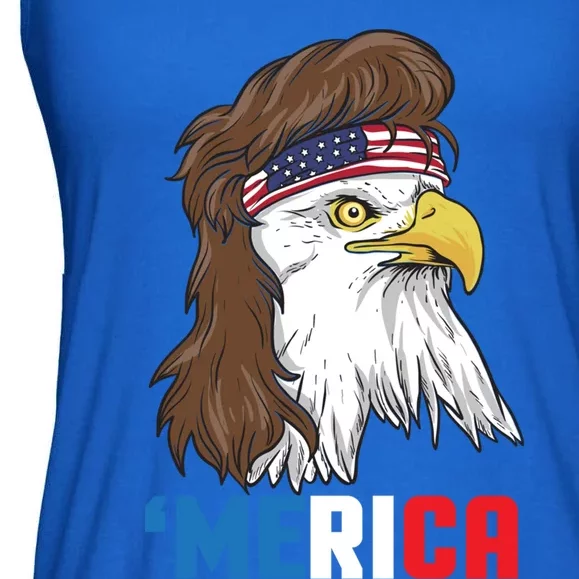 Merica Gift Patriotic Mullet Eagle Pride Gift Ladies Essential Flowy Tank