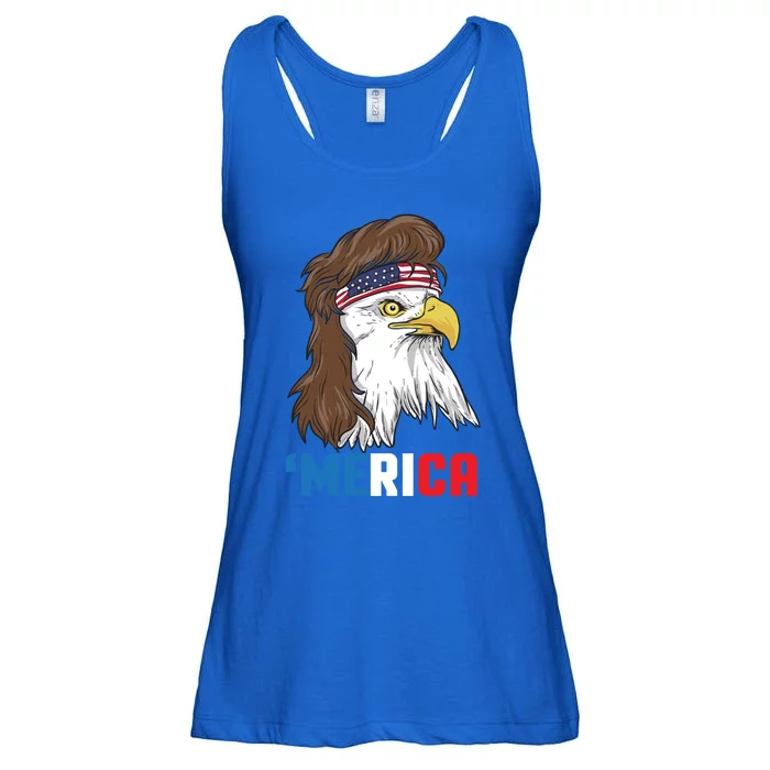 Merica Gift Patriotic Mullet Eagle Pride Gift Ladies Essential Flowy Tank