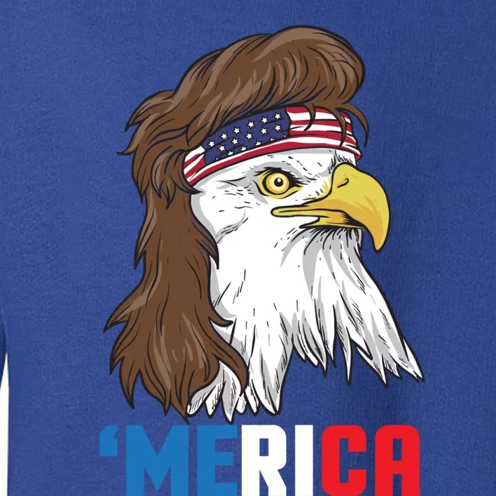 Merica Gift Patriotic Mullet Eagle Pride Gift Toddler Sweatshirt