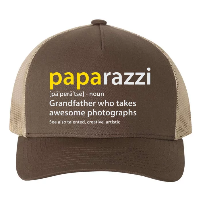 Men Grandfather Photographer PAPArazzi Definition Yupoong Adult 5-Panel Trucker Hat