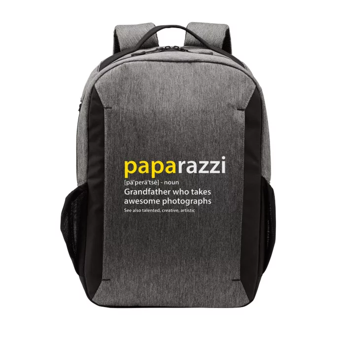 Men Grandfather Photographer PAPArazzi Definition Vector Backpack