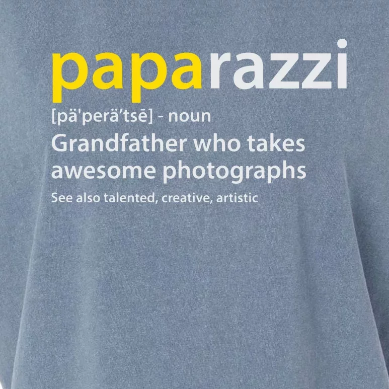 Men Grandfather Photographer PAPArazzi Definition Garment-Dyed Women's Muscle Tee