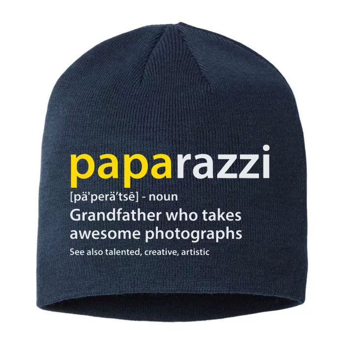 Men Grandfather Photographer PAPArazzi Definition 8 1/2in Sustainable Knit Beanie