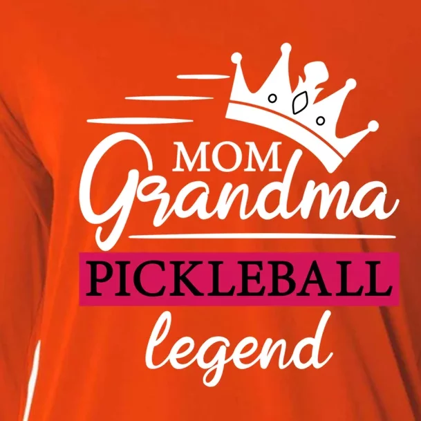 Mom Grandma Pickleball Legend Funny Meaningful Gift Cooling Performance Long Sleeve Crew