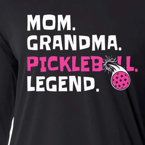 Mom Grandma Pickleball Legend Coach Player Cooling Performance Long Sleeve Crew