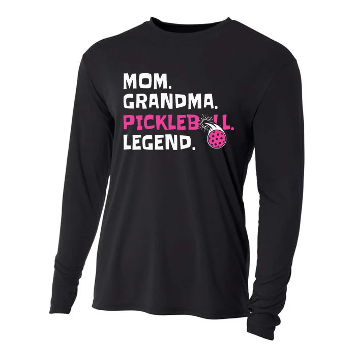 Mom Grandma Pickleball Legend Coach Player Cooling Performance Long Sleeve Crew