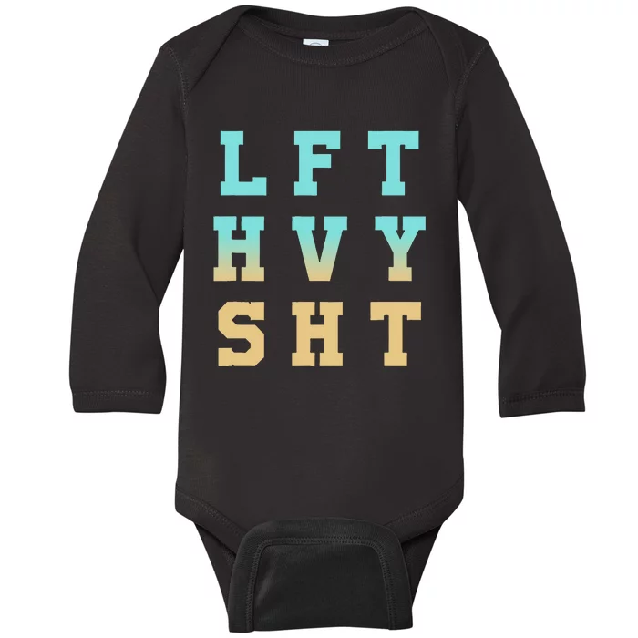 Minimalistic Gym Pump Cover Oversized Gym Workout Baby Long Sleeve Bodysuit