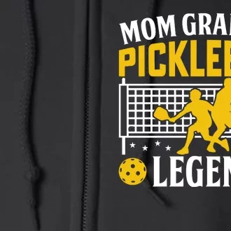 Mom Grandma Pickleball Legend Full Zip Hoodie