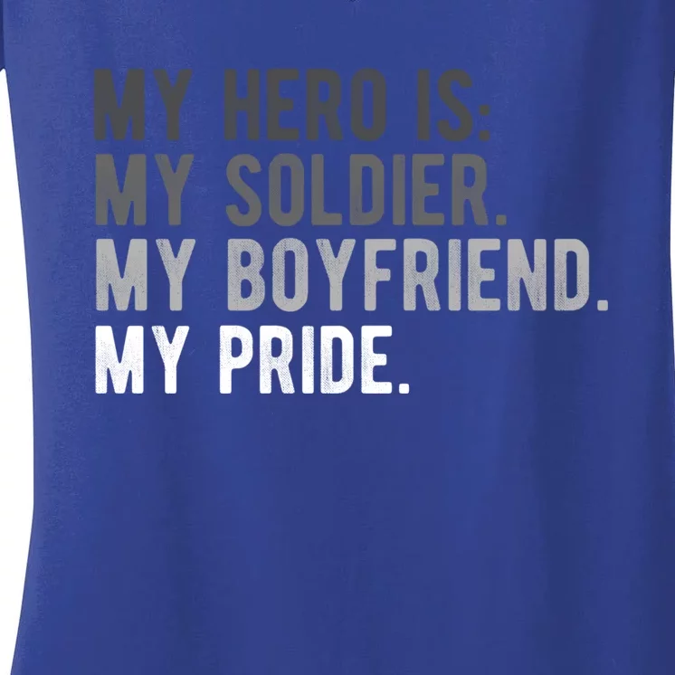 Military Gift Proud Army Friend Friend Hero Soldier Women's V-Neck T-Shirt