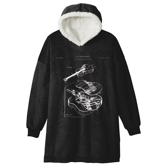 Martin Guitar Patent Hooded Wearable Blanket