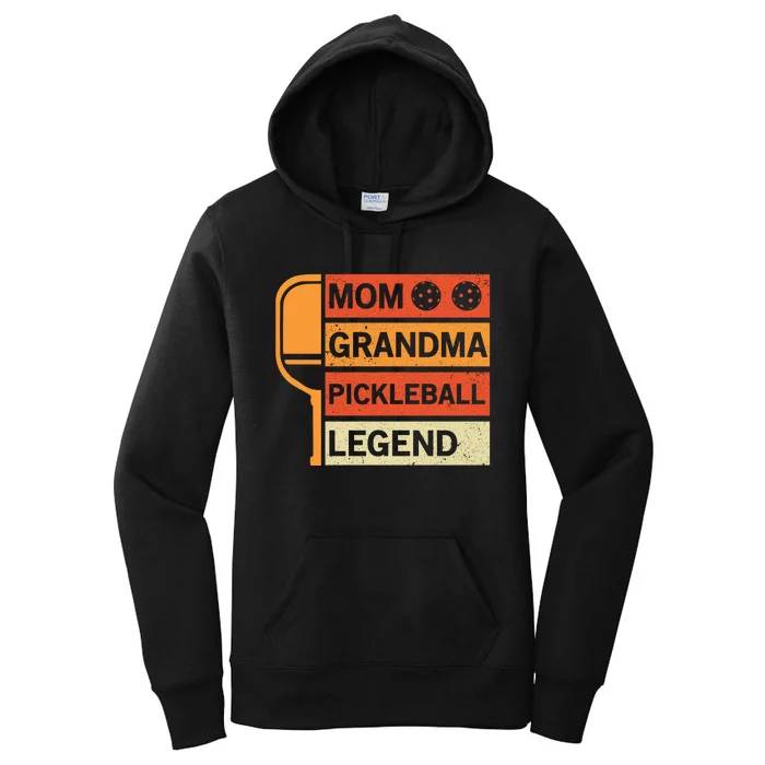 Mom Grandma Pickleball Legend Paddle Gift For Pickleball Women's Pullover Hoodie