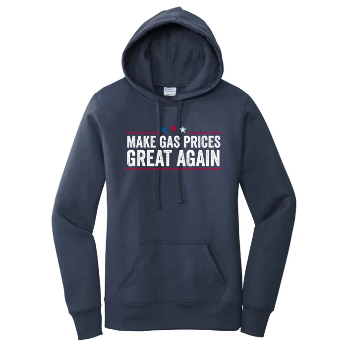 Make Gas Prices Great Again Usa American Flag Vintage Funny Gift Women's Pullover Hoodie