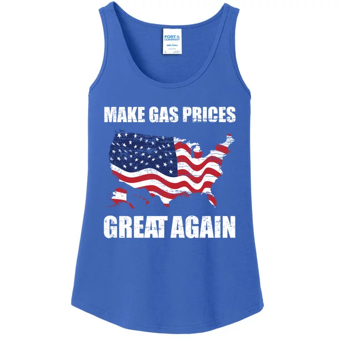 Make Gas Prices Great Again Usa American Flag Vintage Gift Ladies Essential Tank