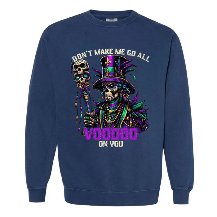 Mardi Gras Priest Hat New Orleans Witch Doctor Voodoo Garment-Dyed Sweatshirt