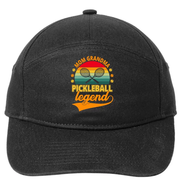 Mom Grandma Pickleball Legend 7-Panel Snapback Hat