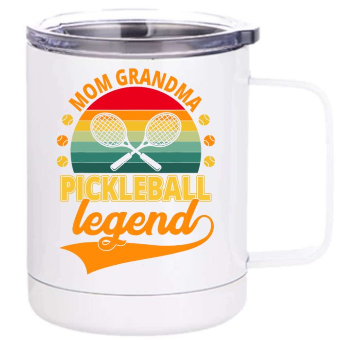 Mom Grandma Pickleball Legend Front & Back 12oz Stainless Steel Tumbler Cup