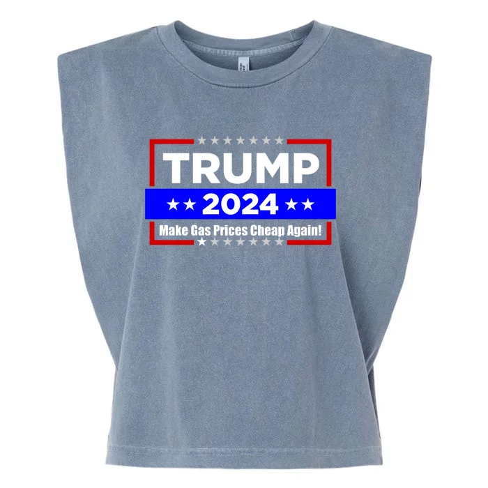 Make Gas Prices Cheap Again Trump 2024 Garment-Dyed Women's Muscle Tee