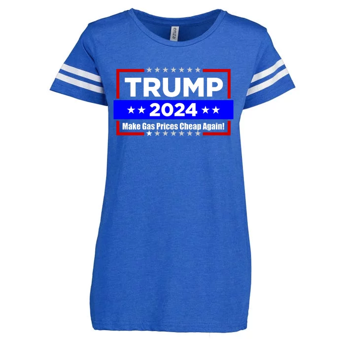 Make Gas Prices Cheap Again Trump 2024 Enza Ladies Jersey Football T-Shirt