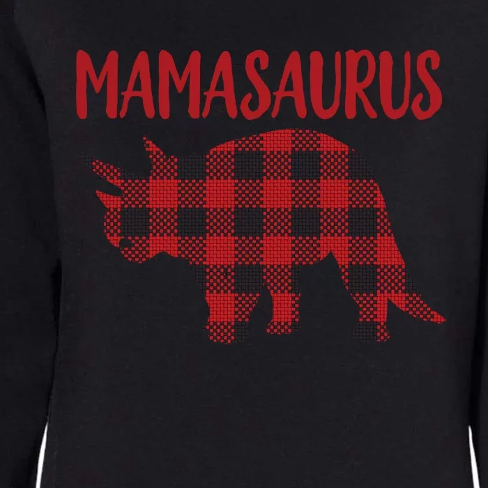 Mamasaurus Gift Plaid Triceratops Moms Of Dinosaurs Womens California Wash Sweatshirt