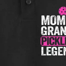 Mom Grandma Pickleball Legend Player Funny Pickle Ball Dry Zone Grid Performance Polo