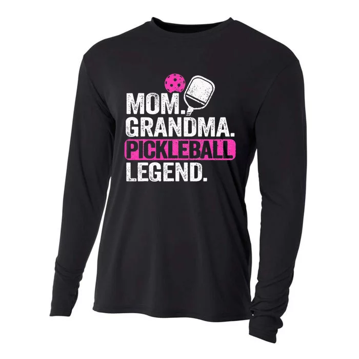 Mom Grandma Pickleball Legend Player Funny Pickle Ball Cooling Performance Long Sleeve Crew