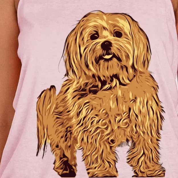 Maltese Gorgeous Pet Dog Lover Gift Women's Knotted Racerback Tank