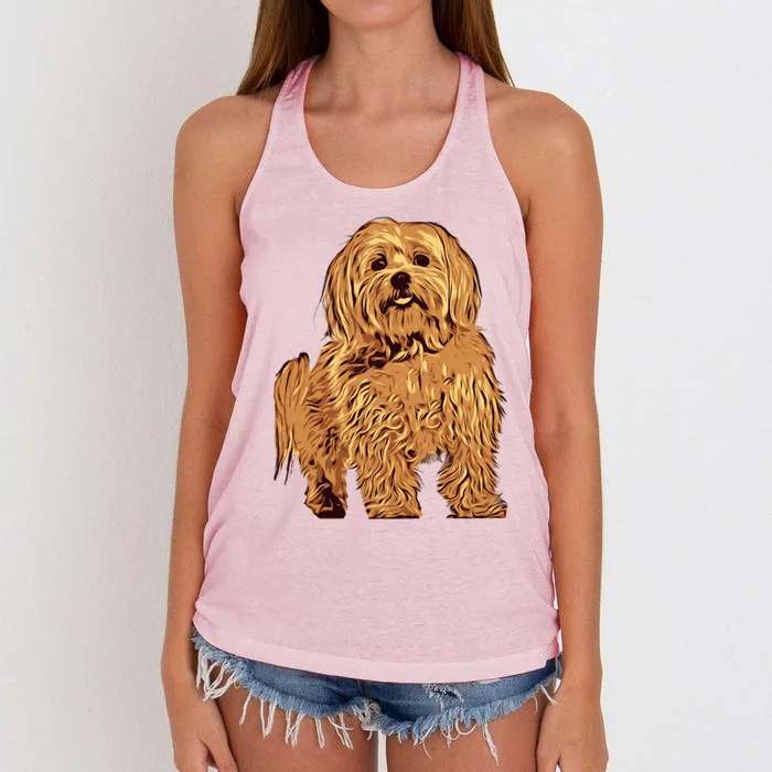 Maltese Gorgeous Pet Dog Lover Gift Women's Knotted Racerback Tank