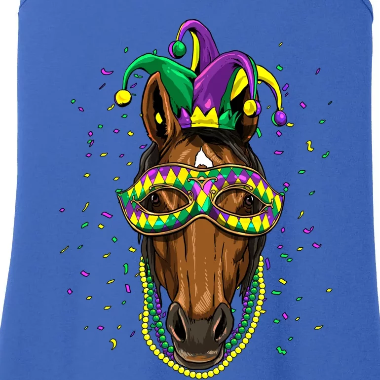 Mardi Gras Party Carnival Jester Horse Cow Horse Lover Gift Ladies Essential Tank