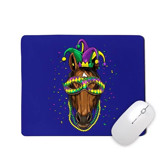 Mardi Gras Party Carnival Jester Horse Cow Horse Lover Gift Mousepad