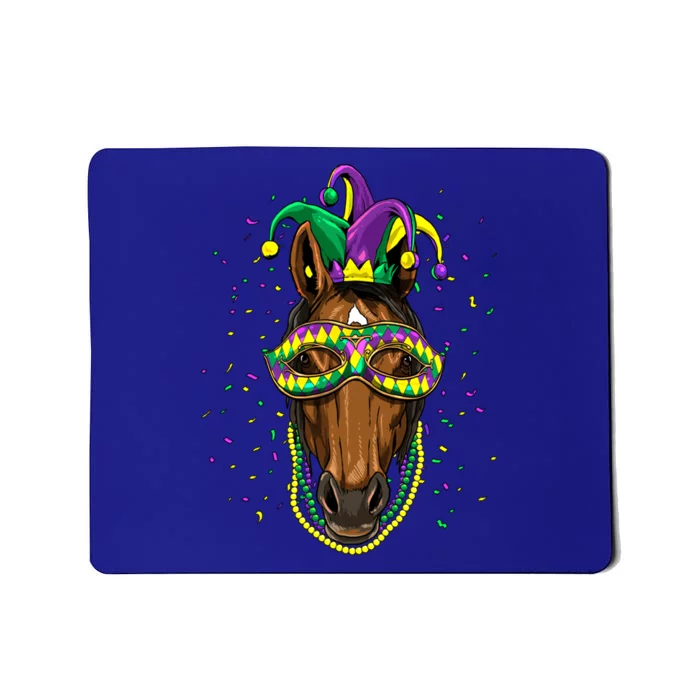 Mardi Gras Party Carnival Jester Horse Cow Horse Lover Gift Mousepad