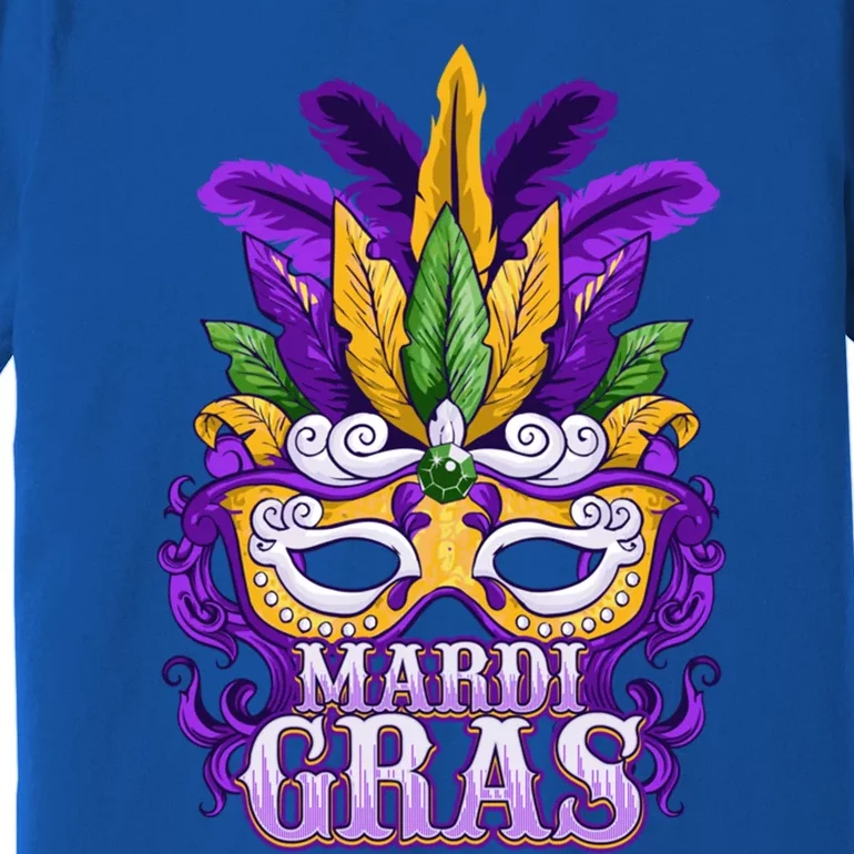 Mardi Gras Parade Gift Mask And Feathers Premium T-Shirt