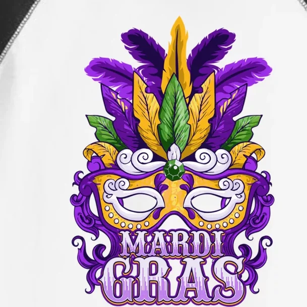 Mardi Gras Parade Gift Mask And Feathers Toddler Fine Jersey T-Shirt