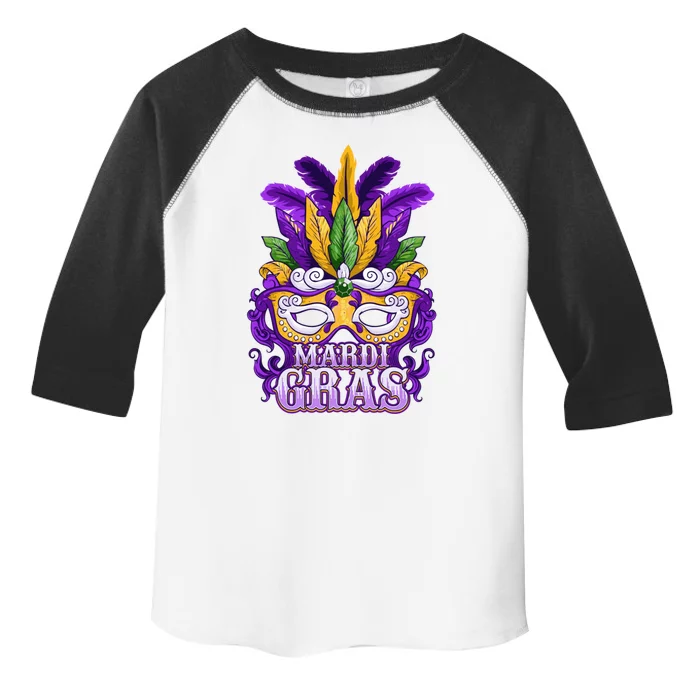 Mardi Gras Parade Gift Mask And Feathers Toddler Fine Jersey T-Shirt