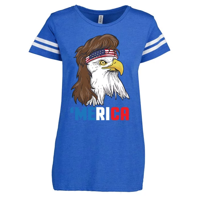 Merica Gift Patriotic Mullet Eagle Pride Gift Enza Ladies Jersey Football T-Shirt