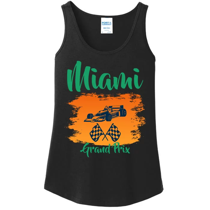 Miami Grand Prix 2022 Race Miami Gardens Retro Vintage Ladies Essential Tank