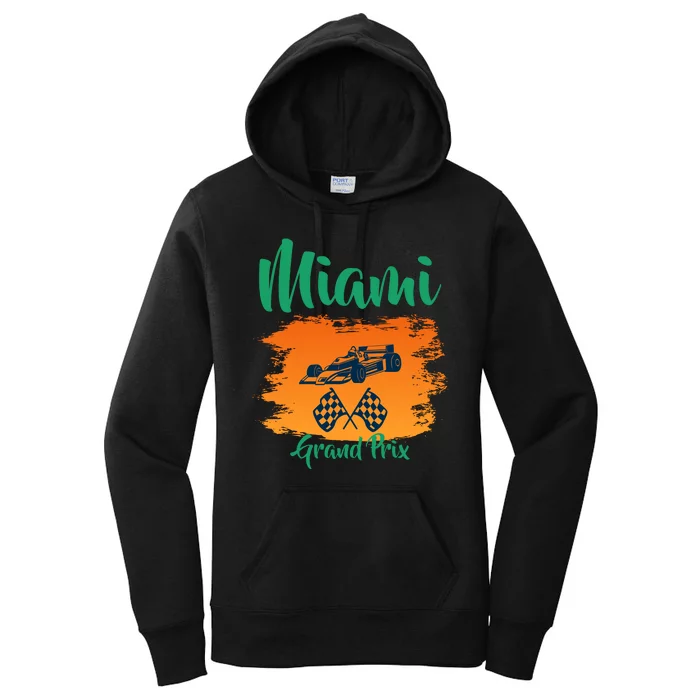 Miami Grand Prix 2022 Race Miami Gardens Retro Vintage Women's Pullover Hoodie