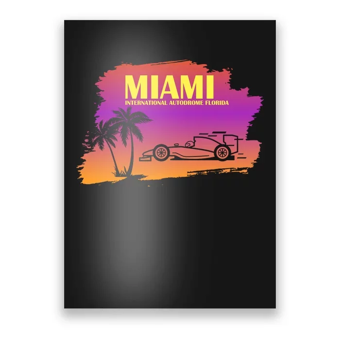 Miami Grand Prix 2022 Race Miami Gardens Retro Vintage Poster