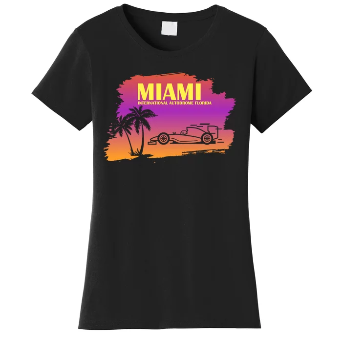 Miami Grand Prix 2022 Race Miami Gardens Retro Vintage Women's T-Shirt