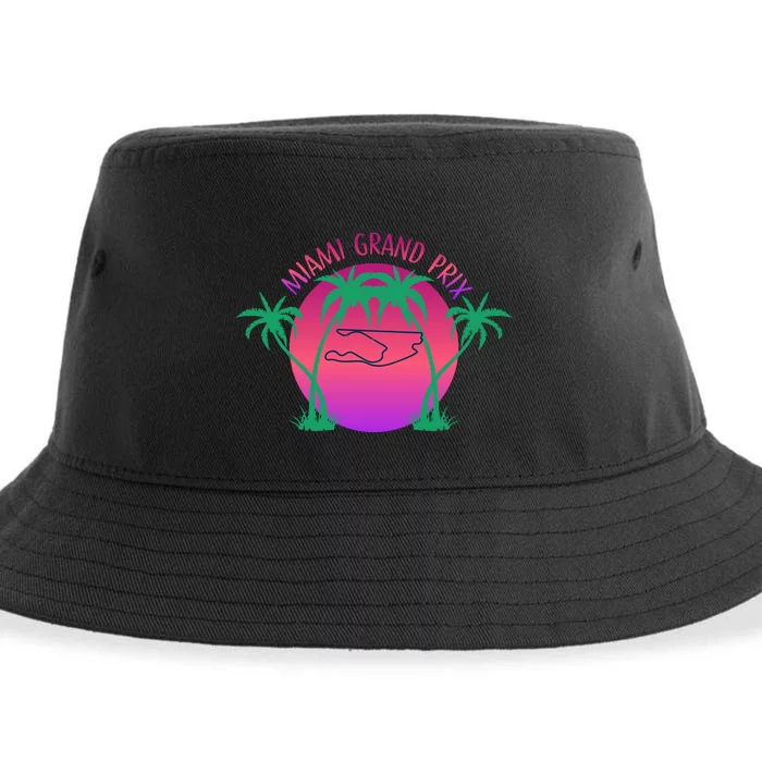 Miami Grand Prix 2022 Race Miami Gardens Retro Vintage Sustainable Bucket Hat