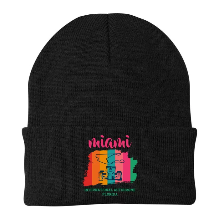 Miami Grand Prix 2022 Race Miami Gardens Retro Vintage Knit Cap Winter Beanie