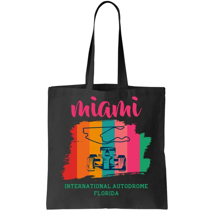 Miami Grand Prix 2022 Race Miami Gardens Retro Vintage Tote Bag