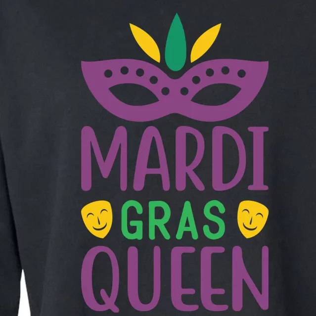 Mardi Gras Queen Cropped Pullover Crew