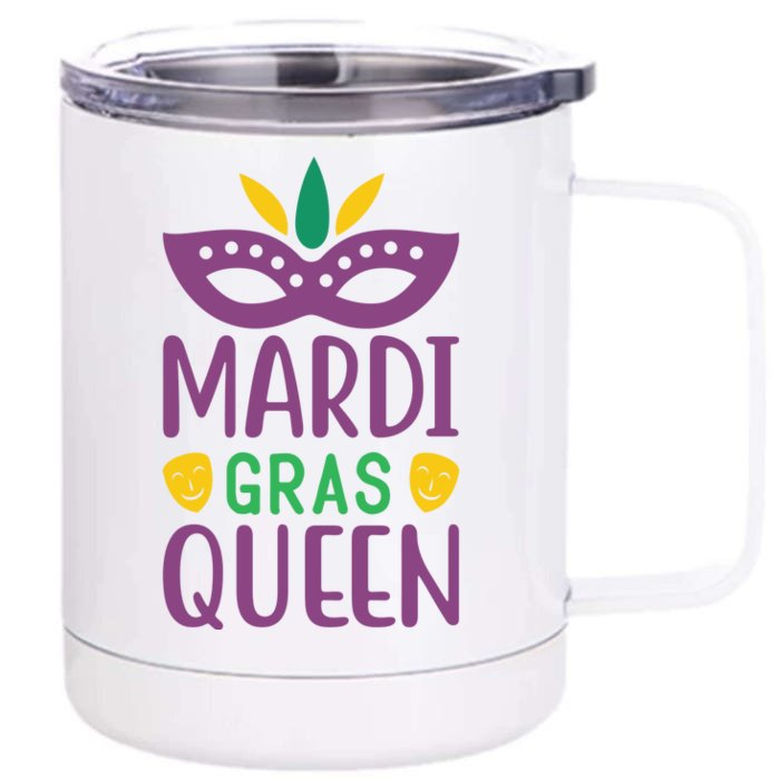 Mardi Gras Queen Front & Back 12oz Stainless Steel Tumbler Cup