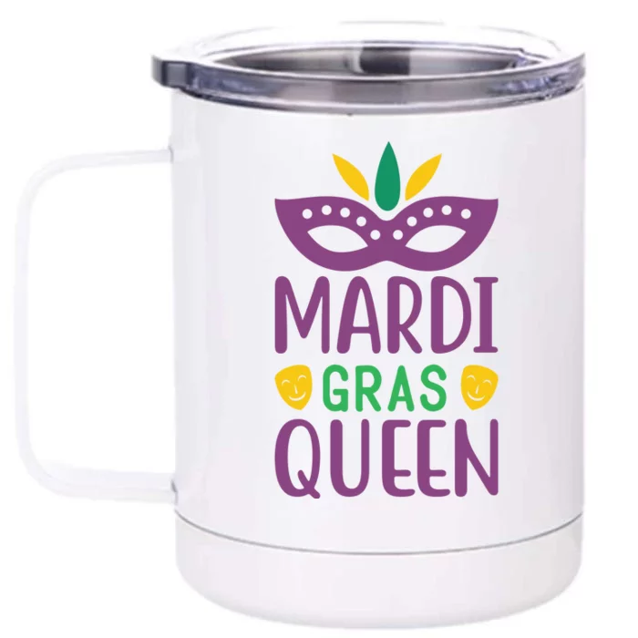 Mardi Gras Queen Front & Back 12oz Stainless Steel Tumbler Cup