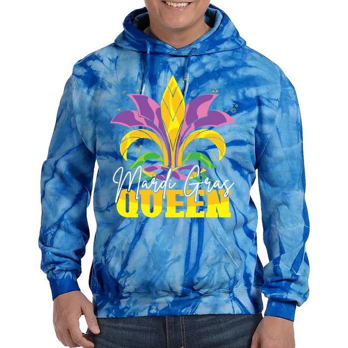 Mardi Gras Queen Masquerade Costume Gift Mardi Gras Funny Gift Tie Dye Hoodie