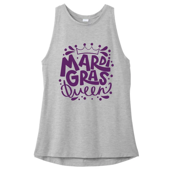 Mardi Gras Queen Celebration Ladies Tri-Blend Wicking Tank