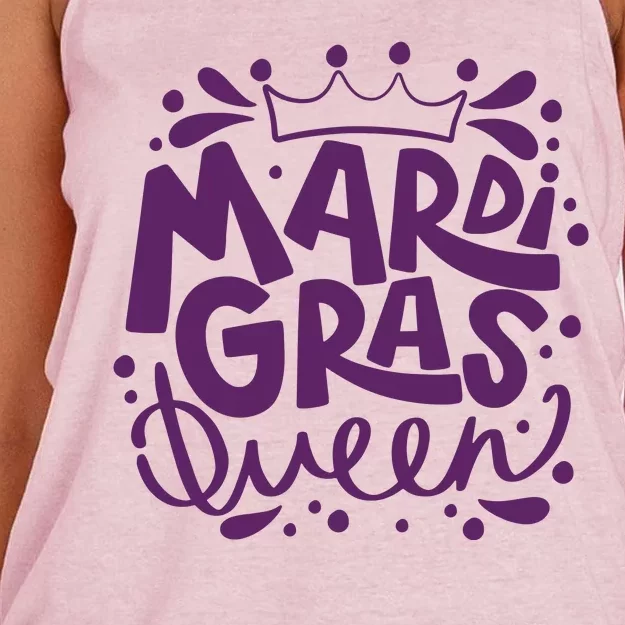 Mardi Gras Queen Celebration Women's Knotted Racerback Tank