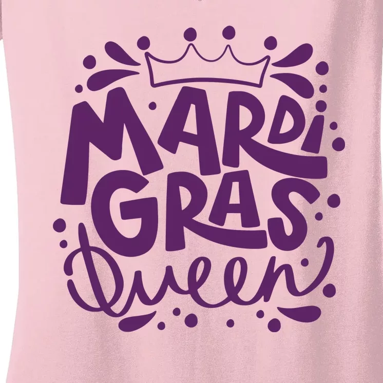 Mardi Gras Queen Celebration Women's V-Neck T-Shirt