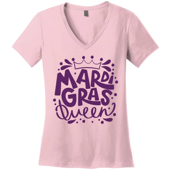 Mardi Gras Queen Celebration Women's V-Neck T-Shirt