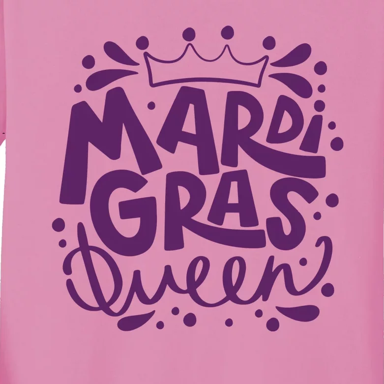 Mardi Gras Queen Celebration Kids Long Sleeve Shirt